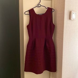 Madewell midnight Fit and Flate sleeveless cranberry red dress. Size 4
